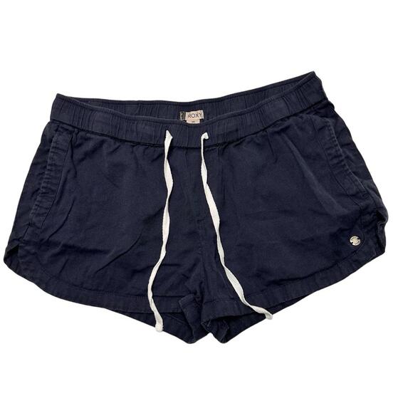 Roxy Size Large Womens Casual Shorts With Drawstring 100% Cotton - Picture 1 of 4